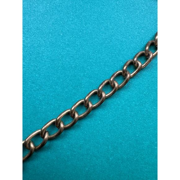 J. Crew VTG Gold Tone Blue Bead Rhinestone Sparkly Statement Necklace - Picture 5 of 8